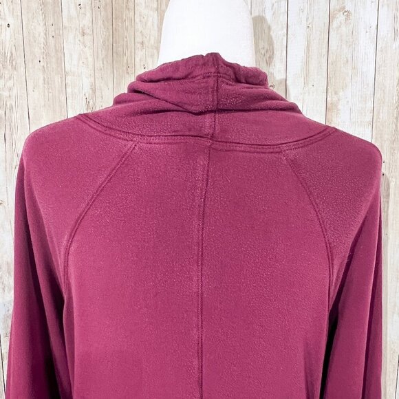 Women's Isabel Long Sleeve Maternity Sweatshirt | Dark Red | Cowl Neck | Medium - Picture 8 of 10
